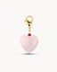 Charm heart Cuarzo Rosa