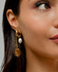 Baroque Pearl Dangling Hoops